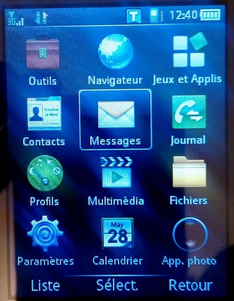 Menu principal