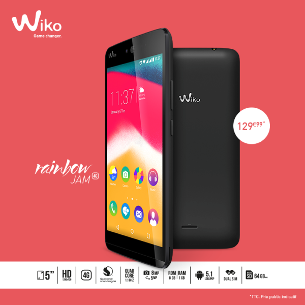 1wiko rainbow jam