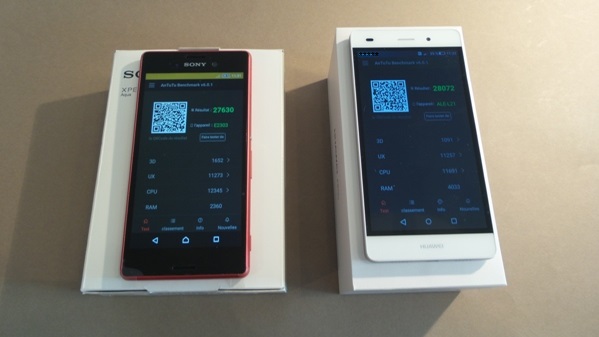 huawei p8 lite vs sony xperia m4 aqua - vue 14