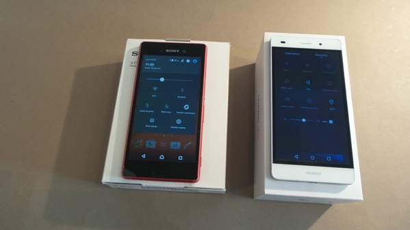 huawei p8 lite vs sony xperia m4 aqua - vue 16