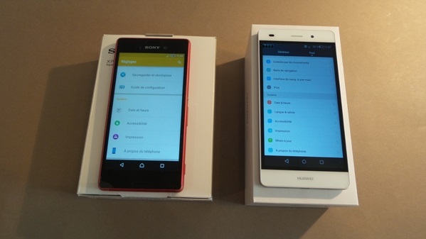 huawei p8 lite vs sony xperia m4 aqua - vue 17