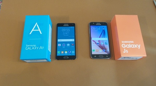 Test comparatif Samsung Galaxy A5 vs Samsung Galaxy J5